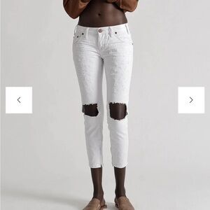 One Teaspoon White Beauty Freebirds Low Rise Rigid Skinny Leg Low Waist Jean 24
